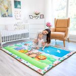 Moiré Baby 3D Paper Craft Animal Learning Baby Play Mat Extra Large 76 in. x 58 Padded ABC Crawling Carpet for Babies 3D Paper Craft Animal - Image 4
